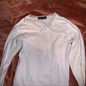 Brandy White long sleeve with lace!
